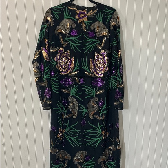 Nasty Gal Black Floral Sequin Kimono - Picture 6 of 6